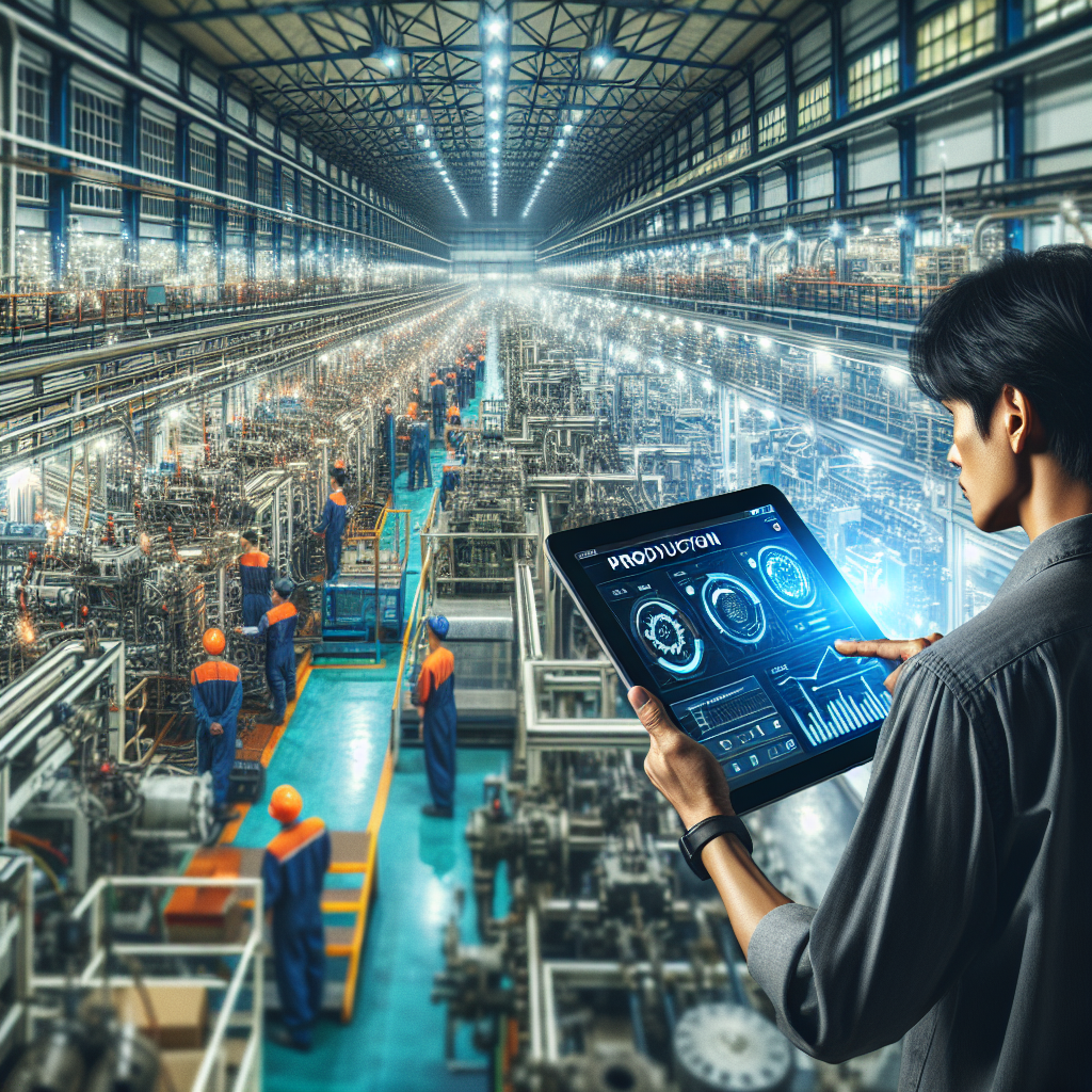 工場の生産管理ダッシュボード