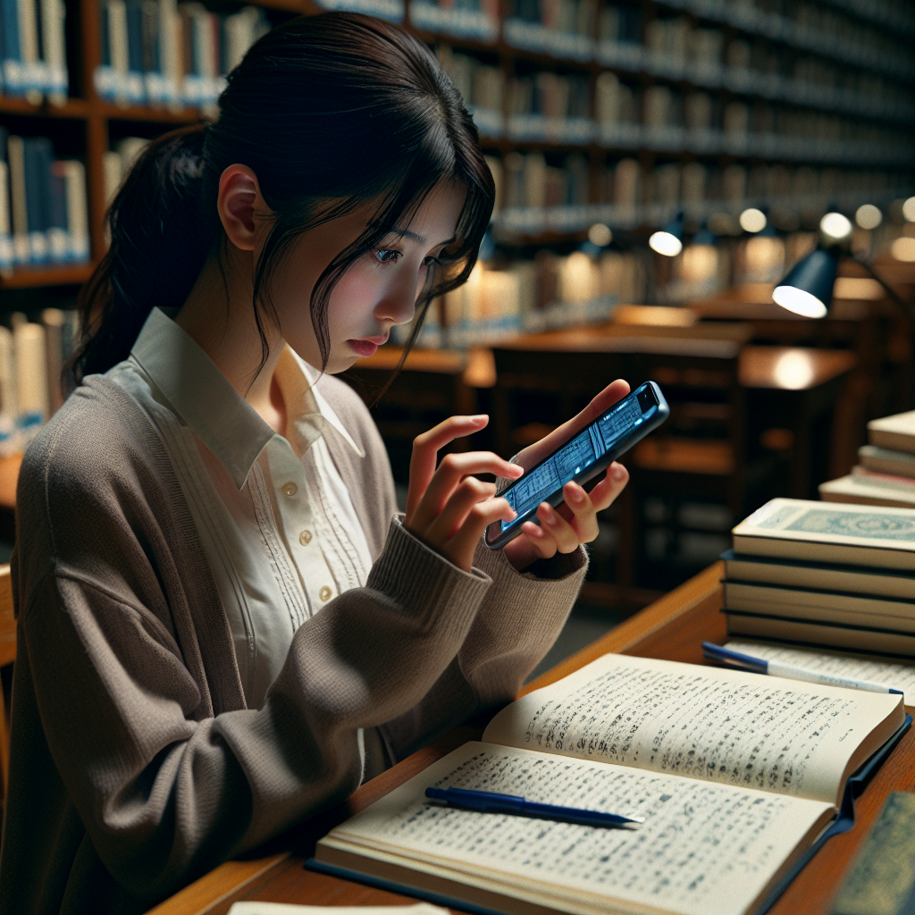 学生がノートを撮影して勉強管理